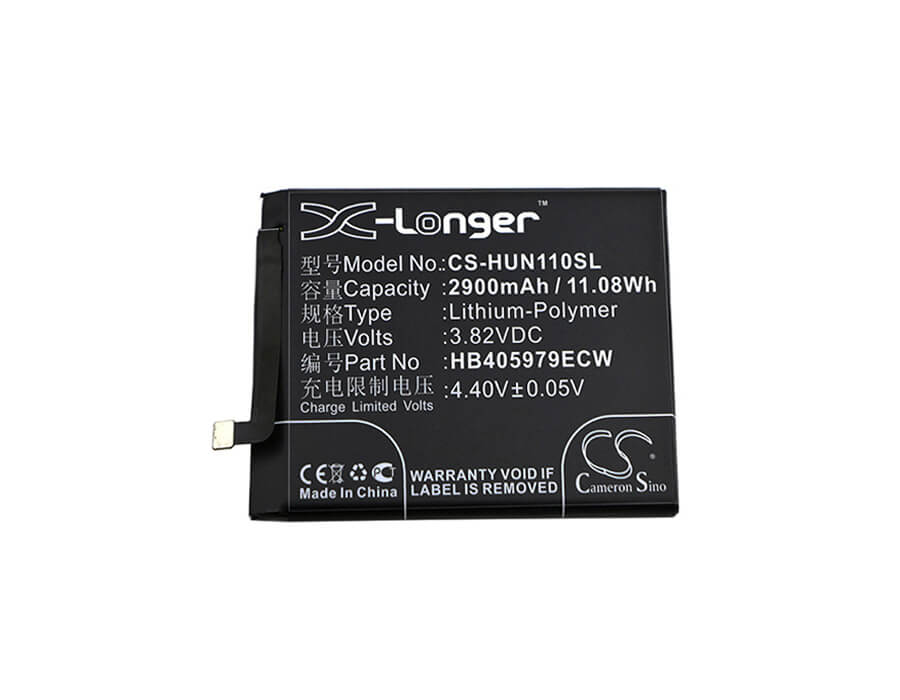 3.82V, 2900mAh, Li-Polymer Battery fits Huawei, Amn-lx9, Can-l11, 11.078Wh