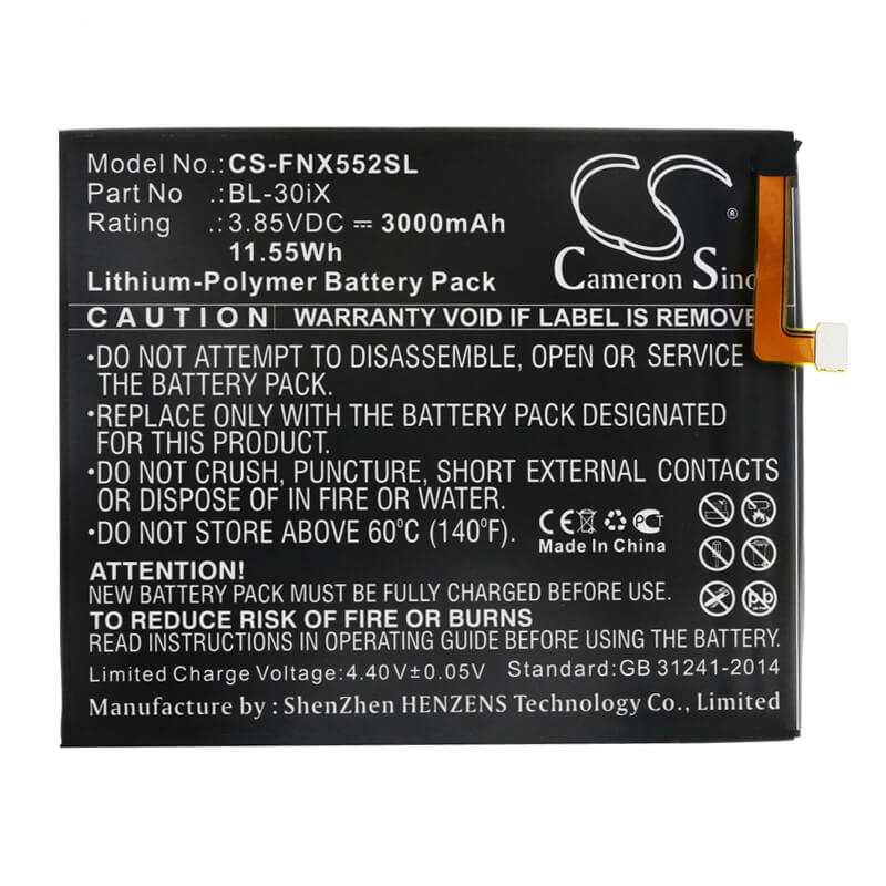 3.85V, 3000mAh, Li-Polymer Battery fits Infinix, X552, Zero 3, 11.55Wh