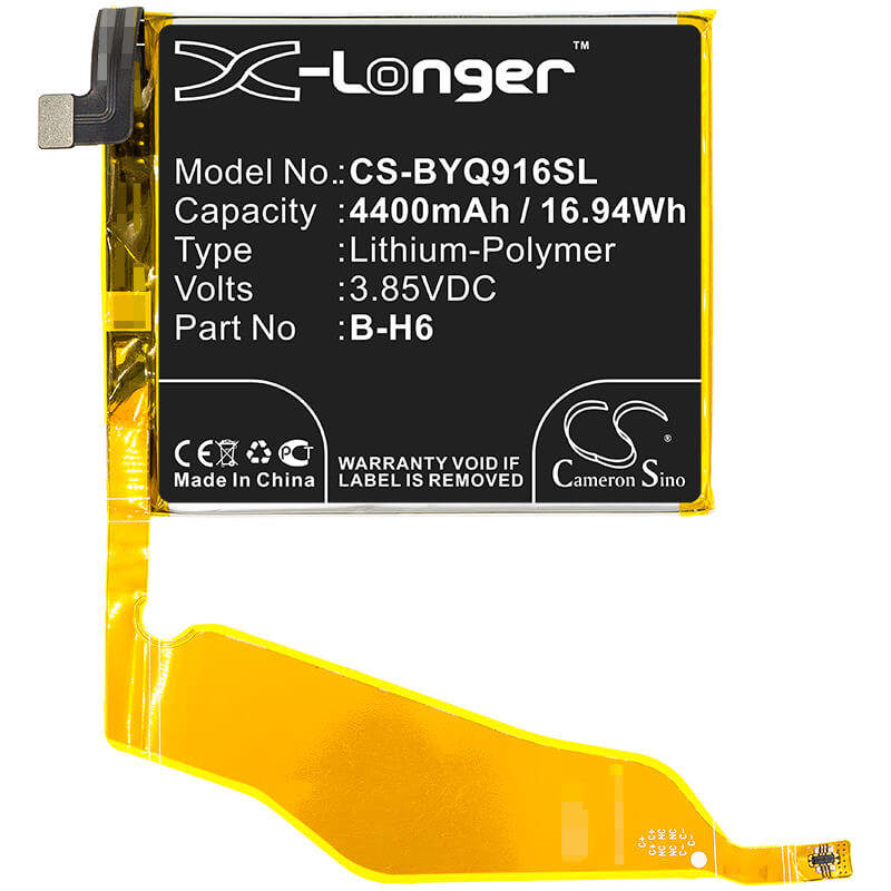 3.85V, 4400mAh, Li-Polymer Battery fits Vivo, Iqoo Pro, Iqoo Pro 5g, 16.94Wh
