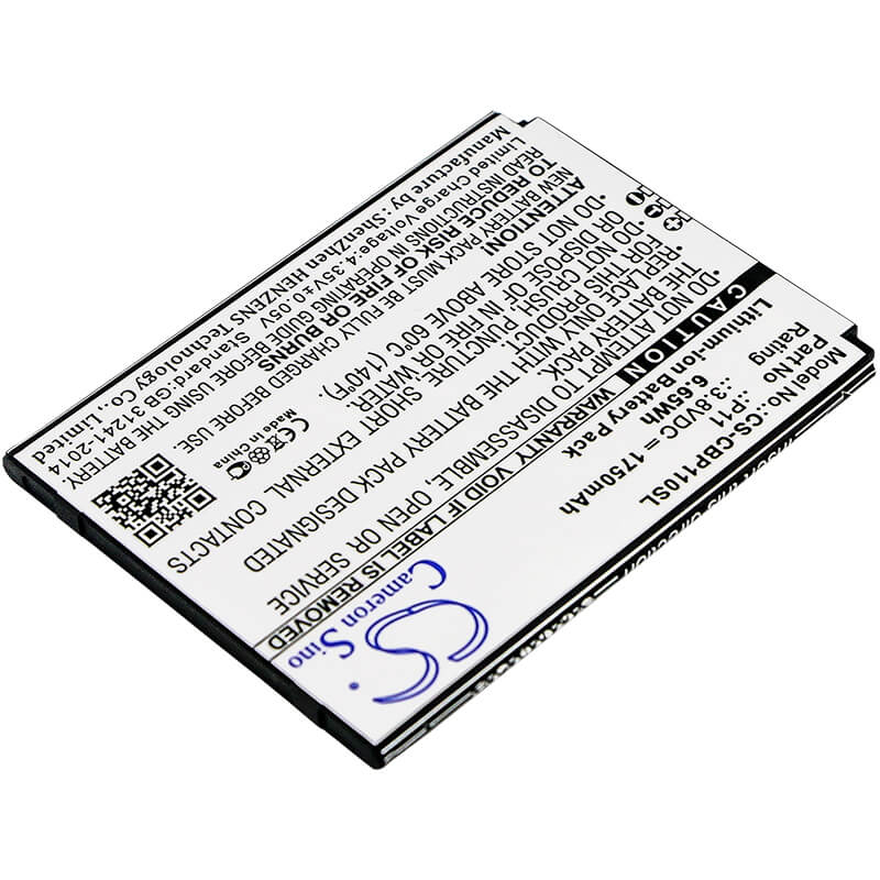 3.8V, 1750mAh, Li-ion Battery fits Cubot, P11, 6.65Wh