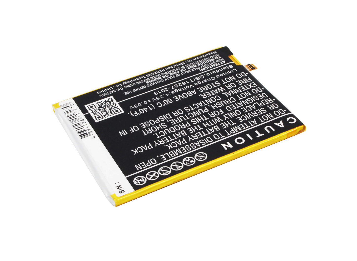 3.8V, 2400mAh, Li-Polymer Battery fits Wiko, M531, Ridge, 9.12Wh