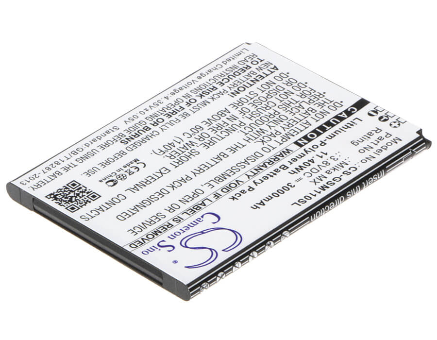 3.8V, 3000mAh, Li-Polymer Battery fits Gsmart, Mika Mx, Mika Mx Dual Sim Lte, 11.4Wh