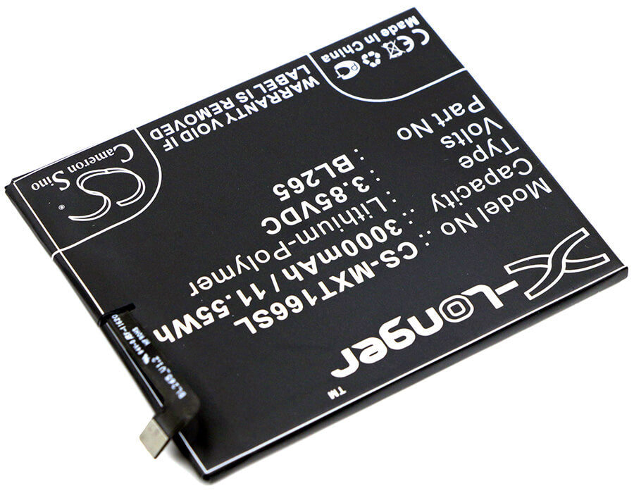 3.85V, 3000mAh, Li-Polymer Battery fits Motorola, Kung-fu, Moto M, 11.55Wh