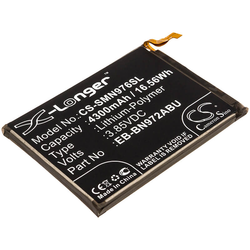 3.85V, 4300mAh, Li-Polymer Battery fits Samsung, Galaxy Note 10 Plus, Galaxy Note 10+, 16.555Wh