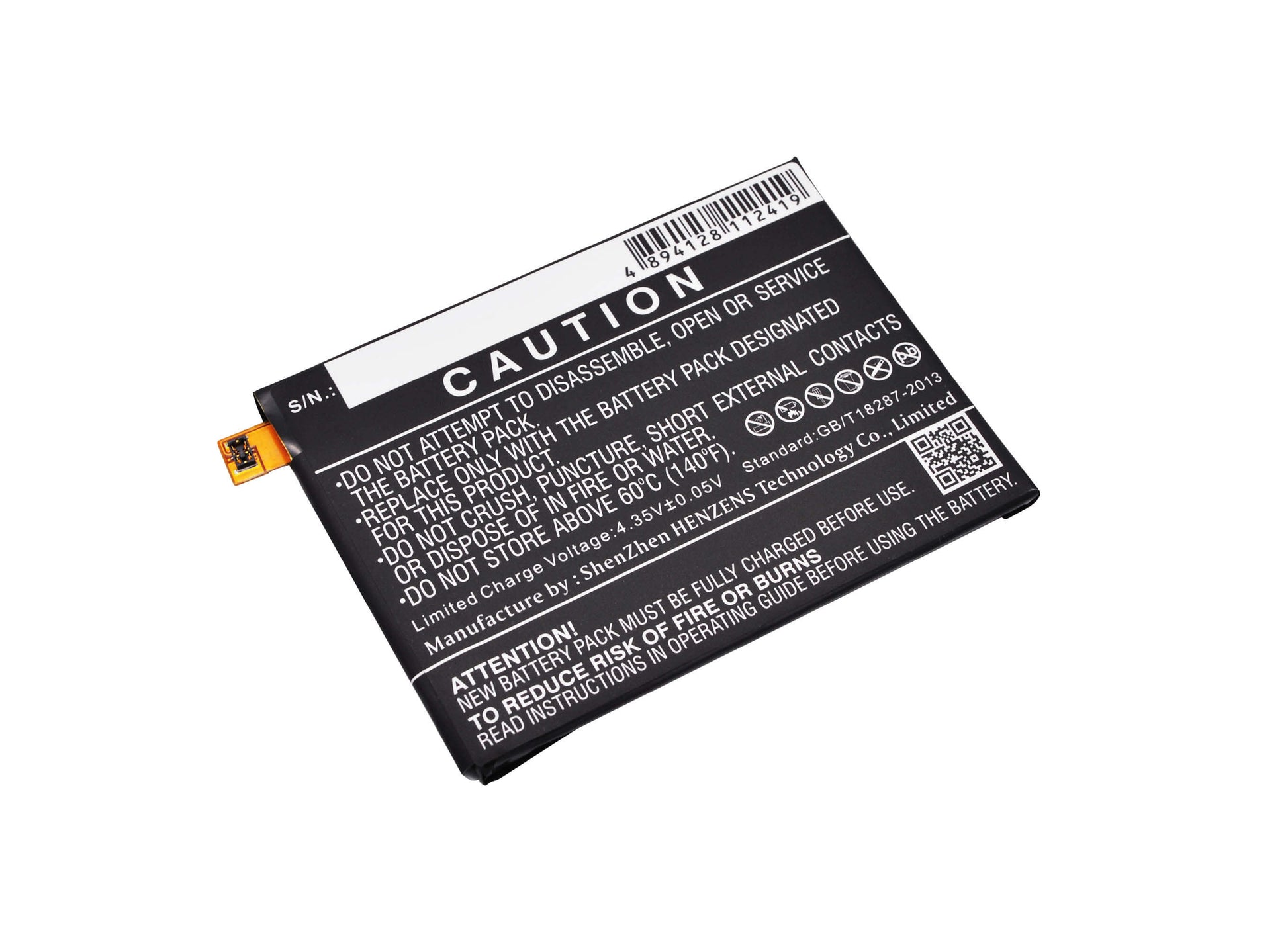 3.8V, 2800mAh, Li-Polymer Battery fits Sony, E6603, E6633, 10.64Wh