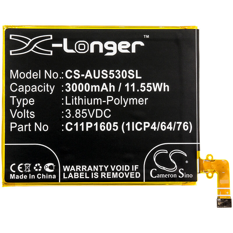 3.85V, 3000mAh, Li-Polymer Battery fits Asus, Zenfone 3 Deluxe, 11.55Wh