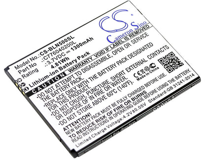 3.7V, 1300mAh, Li-ion Battery fits Blu, N010, N010l, 4.81Wh