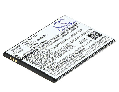 3.8V, 2000mAh, Li-ion Battery fits Myphone, Cube, 7.6Wh