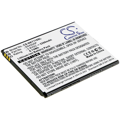 3.8V, 2300mAh, Li-ion Battery fits Nokia, C1 2019, Ta-1165, 8.74Wh