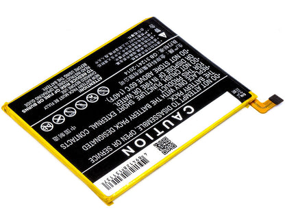 3.85V, 2700mAh, Li-Polymer Battery fits Zte, Blade V8, Bv0800, 10.395Wh