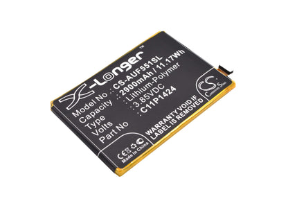 3.85V, 2900mAh, Li-Polymer Battery fits Asus, Z008d, Z00ad, 11.165Wh