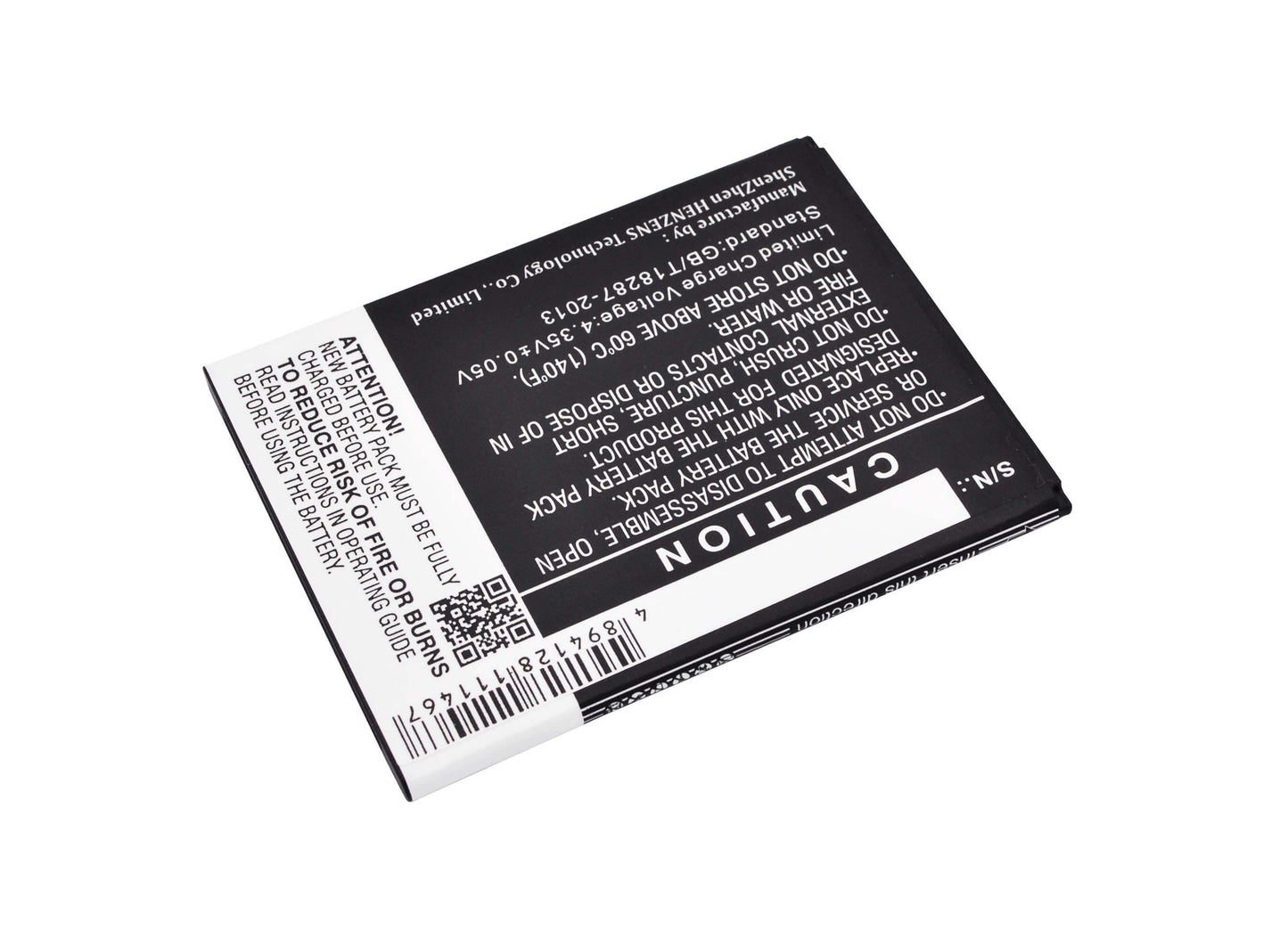 3.8V, 2500mAh, Li-Polymer Battery fits Wiko, Pulp 3g, Pulp 4g, 9.5Wh