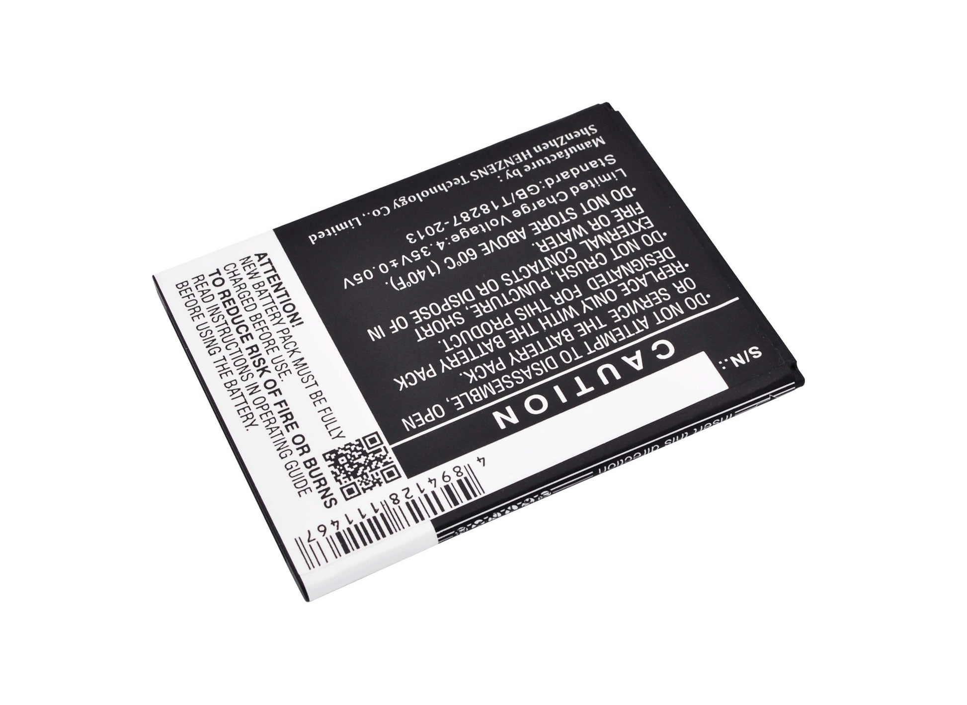 3.8V, 2500mAh, Li-Polymer Battery fits Wiko, Pulp 3g, Pulp 4g, 9.5Wh