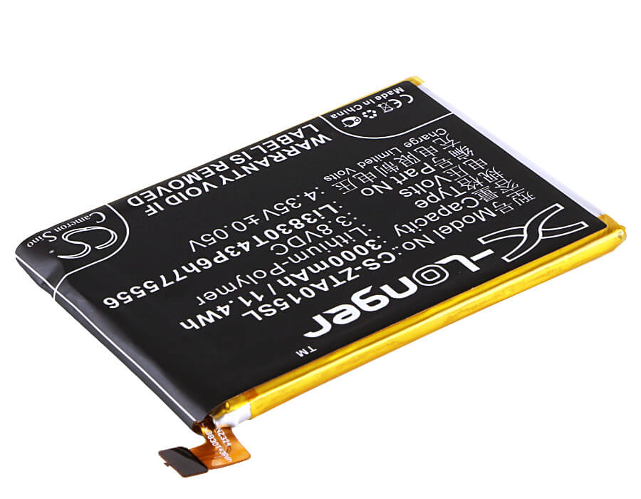 3.8V, 3000mAh, Li-Polymer Battery fits Zte, Axon A1, Axon A1p, 11.4Wh