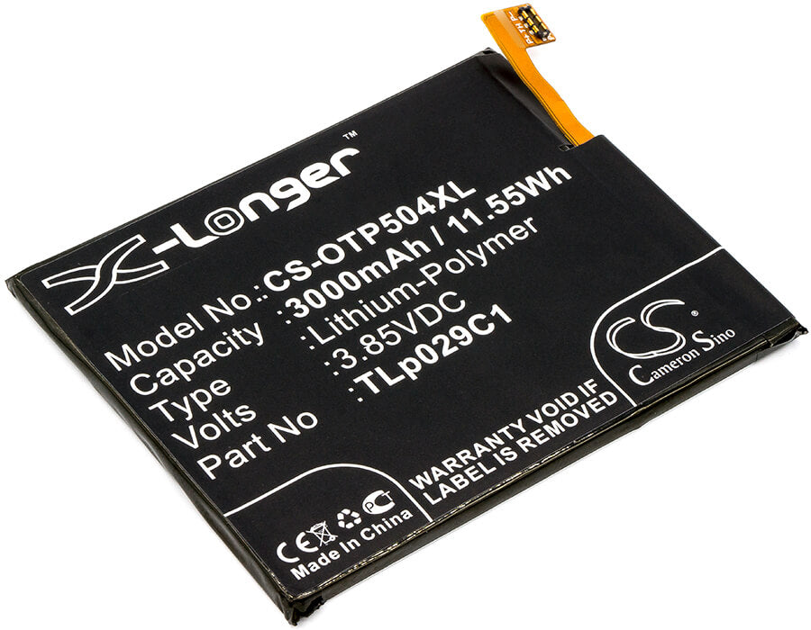 3.85V, 3000mAh, Li-Polymer Battery fits T-mobile, Ot-5049w, Revvl, 11.55Wh