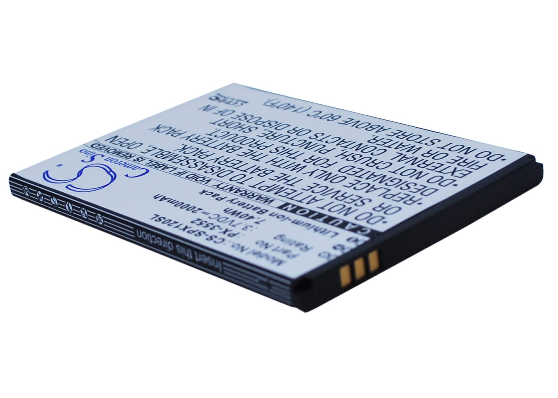 3.7V, 2000mAh, Li-ion Battery fits Simvalley, Spx-12, 7.4Wh