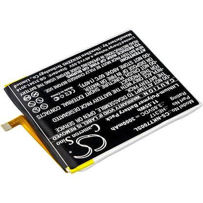 3.85V, 3000mAh, Li-Polymer Battery fits Nokia, 7, 7 Premium Edition, 11.55Wh
