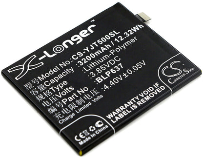 3.85V, 3200mAh, Li-Polymer Battery fits Oneplus, 5, 5 Dual Sim, 12.32Wh