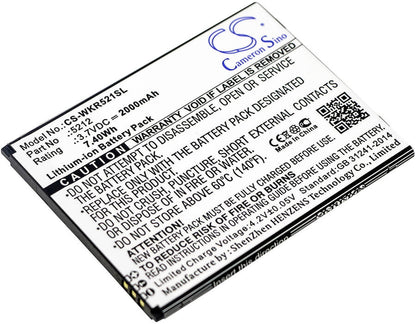 3.7V, 2000mAh, Li-ion Battery fits Wiko, Robby, 7.4Wh
