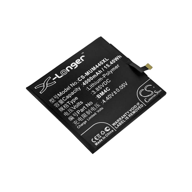 3.85V, 4000mAh, Li-Polymer Battery fits Xiaomi, 2016080, Mi Mix, 15.4Wh