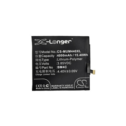 3.85V, 4000mAh, Li-Polymer Battery fits Xiaomi, 2016080, Mi Mix, 15.4Wh