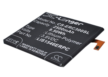 3.8V, 2500mAh, Li-Polymer Battery fits Sony Ericsson, D2502, D2533, 9.5Wh