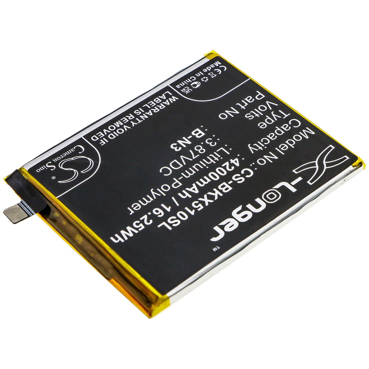 3.87V, 4200mAh, Li-Polymer Battery fits Vivo, V2005, V2005a, 16.254Wh
