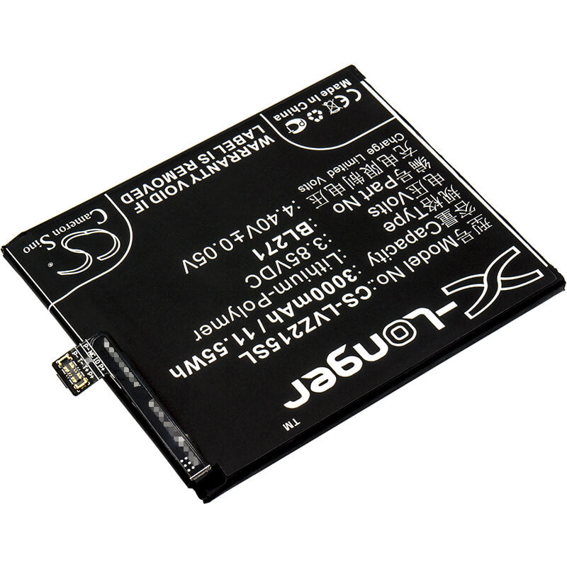 3.85V, 3000mAh, Li-Polymer Battery fits Lenovo, Z2151, Zuk Edge, 11.55Wh