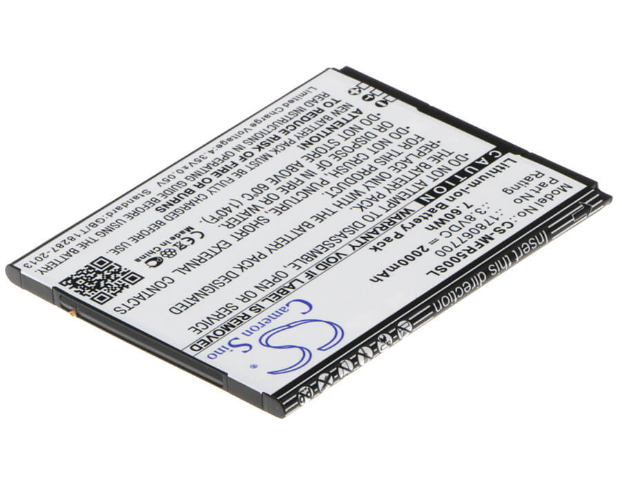 3.8V, 2000mAh, Li-ion Battery fits Mobiwire, Ahiga, Pegasus, 7.6Wh