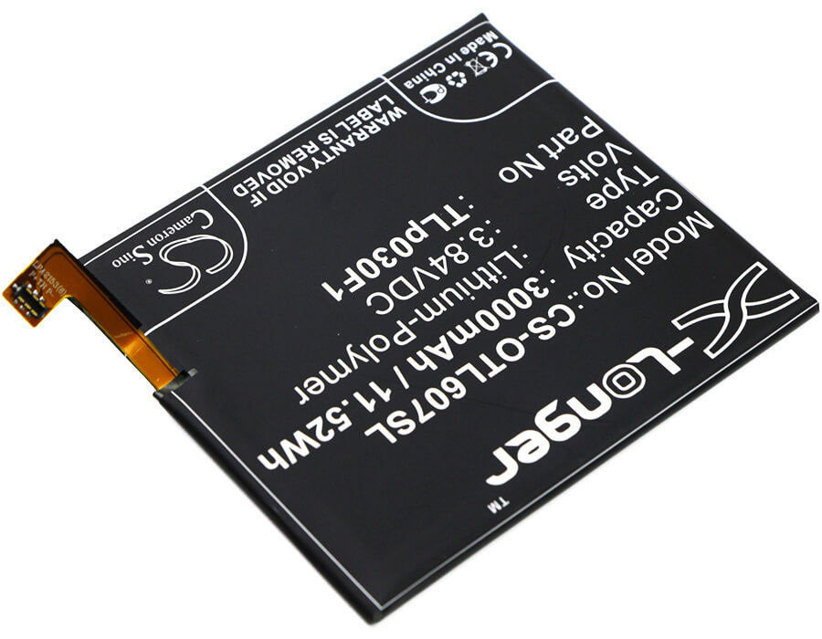 3.84V, 3000mAh, Li-Polymer Battery fits Vodafone, Smart Platinum 7, Vfd 900, 11.52Wh