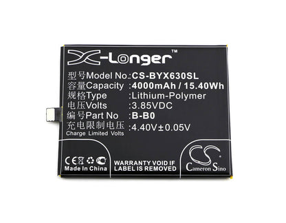 3.85V, 4000mAh, Li-Polymer Battery fits Bbk, Vivo Xplay 6, Vivo Xplay 6 Dual Sim, 15.4Wh