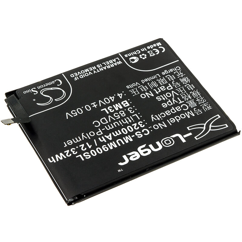 3.85V, 3200mAh, Li-Polymer Battery fits Xiaomi, M1902f1a, M1902f1g, 12.32Wh
