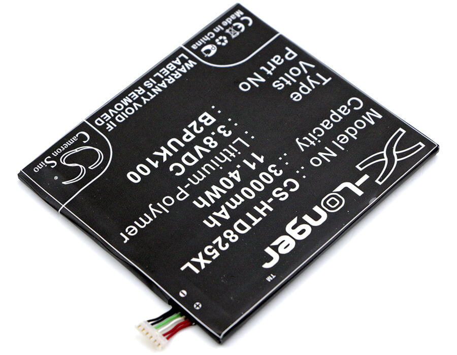3.8V, 3000mAh, Li-Polymer Battery fits Htc, 2puk00, D825h, 11.4Wh
