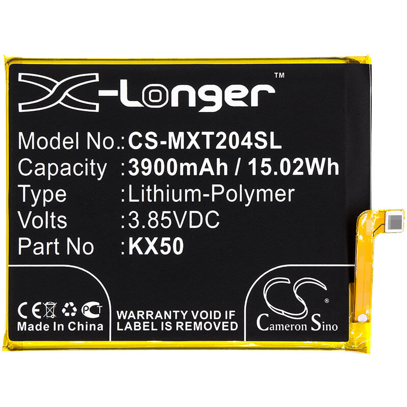 3.85V, 3900mAh, Li-Polymer Battery fits Motorola, G Stylus 2020, Moto G Pro, 15.015Wh
