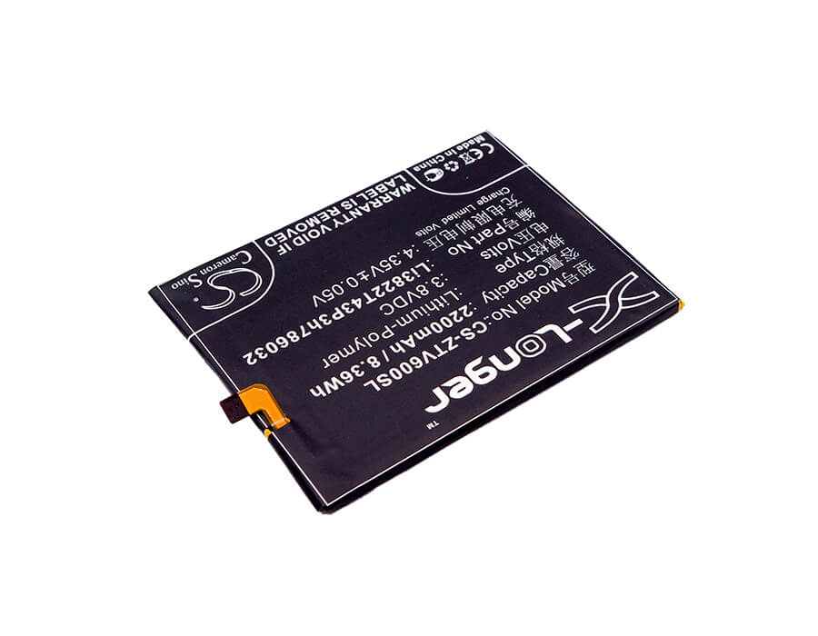 3.8V, 2200mAh, Li-Polymer Battery fits Zte, Blade D6, Blade V6, 8.36Wh