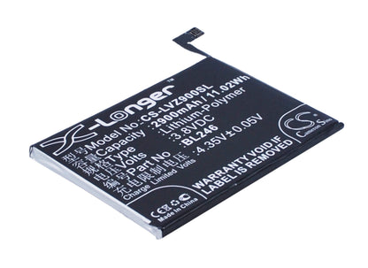 3.8V, 2900mAh, Li-Polymer Battery fits Lenovo, Vibe Max Z90, Vibe Max Z90-3, 11.02Wh