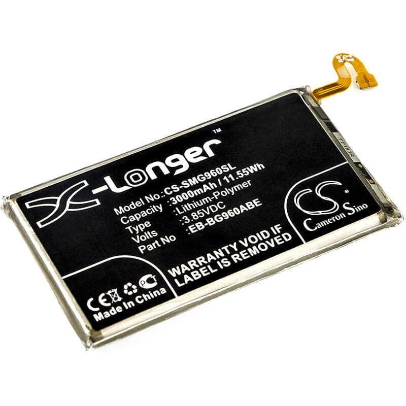 3.85V, 3000mAh, Li-Polymer Battery fits Samsung, Galaxy S9, Galaxy S9 Duos, 11.55Wh