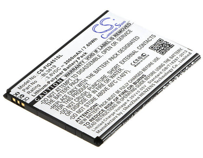 3.8V, 2000mAh, Li-Polymer Battery fits Fly, Iq4514, Iq4514 Quad Evo Tech 4, 7.6Wh