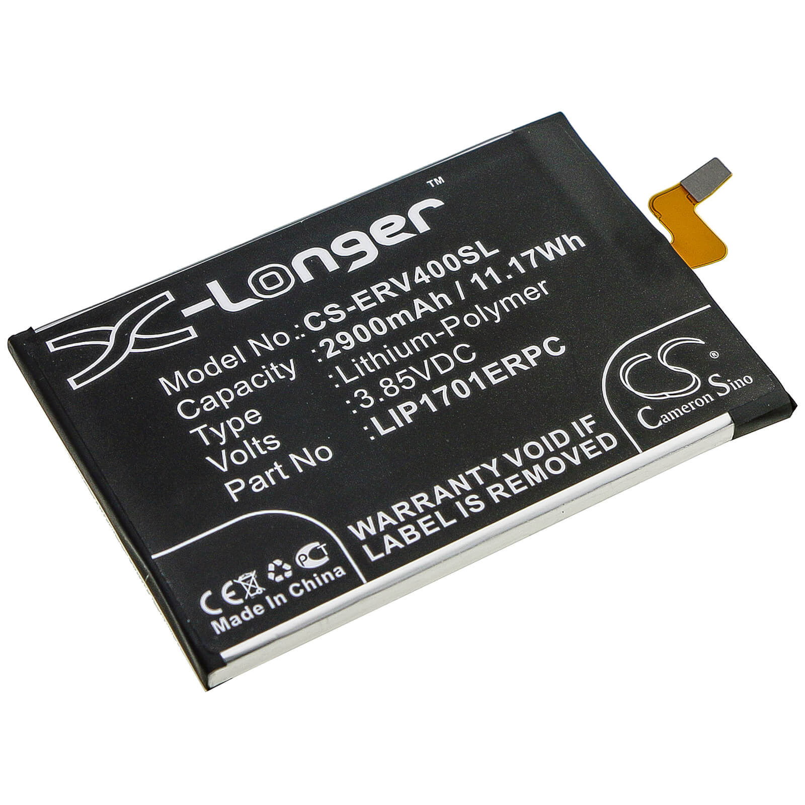 3.85V, 2900mAh, Li-Polymer Battery fits Sony, 802so, J8110, 11.165Wh