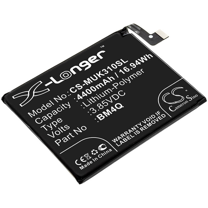 3.85V, 4400mAh, Li-Polymer Battery fits Xiaomi, K30 Pro, K30 Pro 5g, 16.94Wh