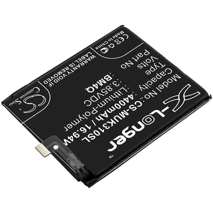 3.85V, 4400mAh, Li-Polymer Battery fits Xiaomi, K30 Pro, K30 Pro 5g, 16.94Wh