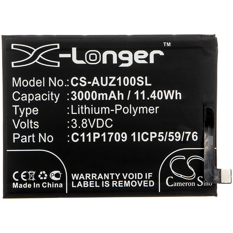 3.8V, 3000mAh, Li-Polymer Battery fits Asus, X00rd, Za550kl, 11.4Wh