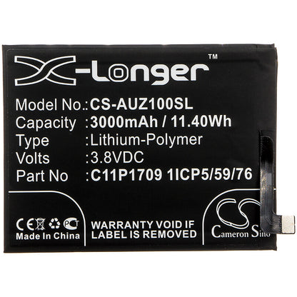 3.8V, 3000mAh, Li-Polymer Battery fits Asus, X00rd, Za550kl, 11.4Wh