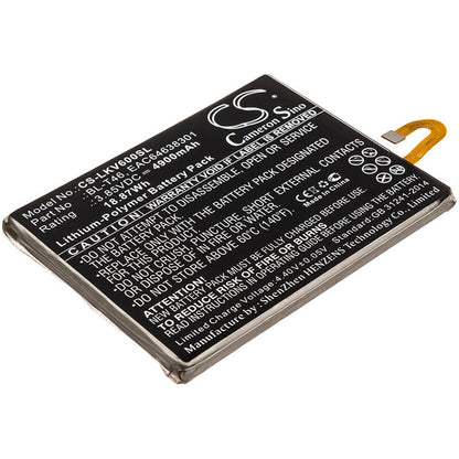 3.85V, 4900mAh, Li-Polymer Battery fits Lg, Lmv600am, Lmv600qm, 18.865Wh