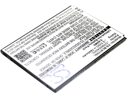 3.7V, 1600mAh, Li-ion Battery fits Blu, S170, Studio G Hd, 5.92Wh