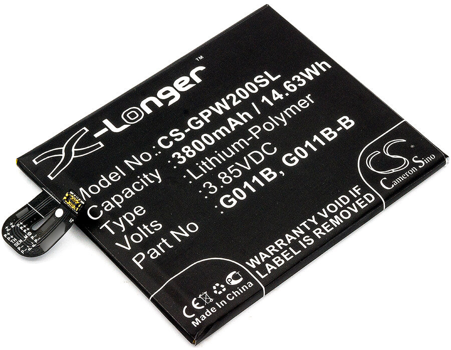 3.85V, 3800mAh, Li-Polymer Battery fits Google, G011c, Pixel 2 Xl 2017, 14.63Wh