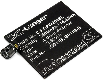 3.85V, 3800mAh, Li-Polymer Battery fits Google, G011c, Pixel 2 Xl 2017, 14.63Wh