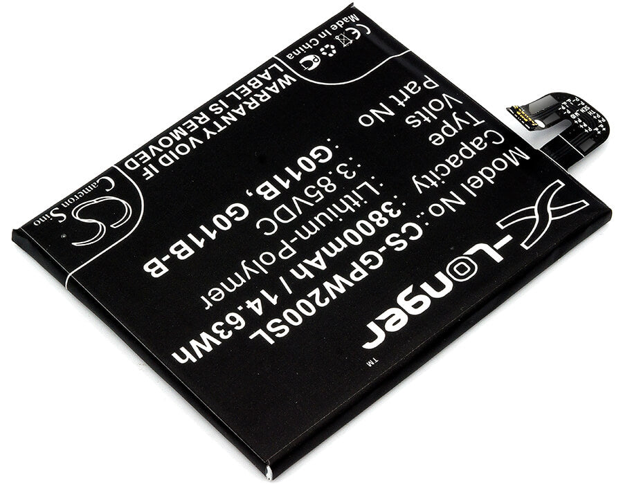 3.85V, 3800mAh, Li-Polymer Battery fits Google, G011c, Pixel 2 Xl 2017, 14.63Wh