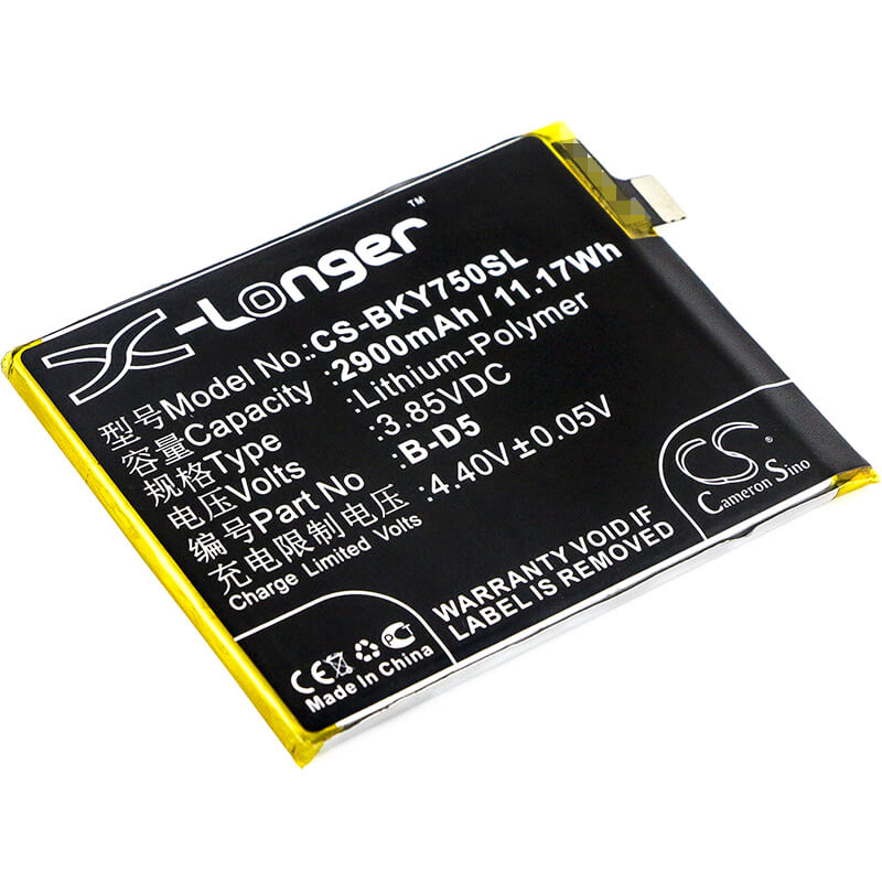 3.85V, 2900mAh, Li-Polymer Battery fits Vivo, Y75, Y75 Dual Sim, 11.165Wh