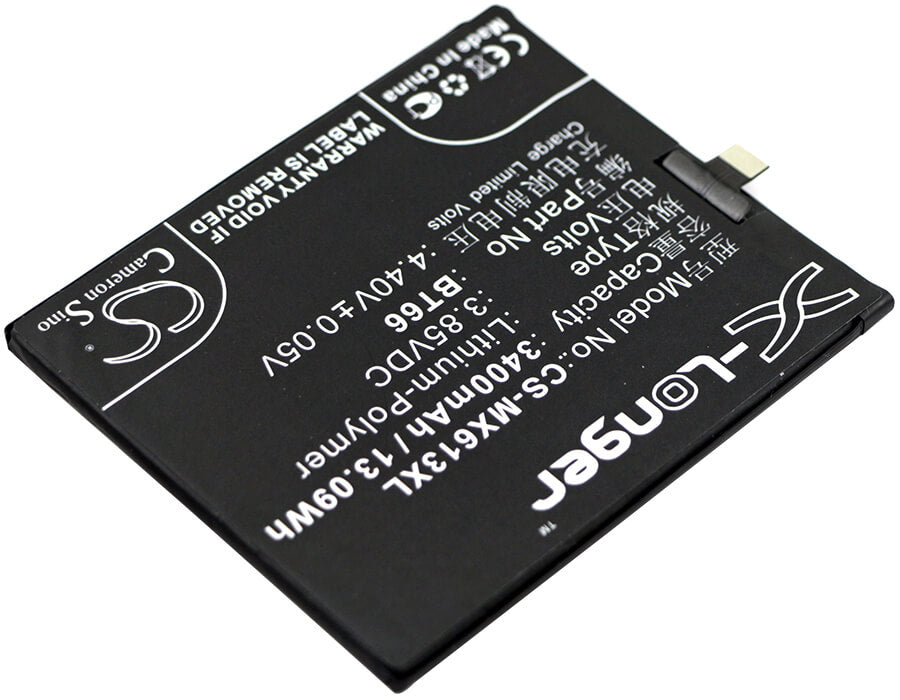 3.85V, 3400mAh, Li-Polymer Battery fits Meizu, M686, M686c, 13.09Wh